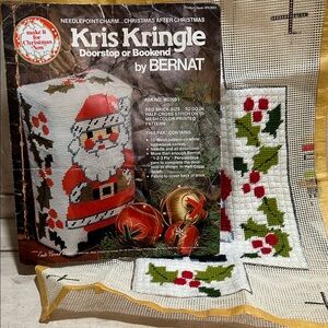 Bernard-  Kris Kringle Needlepoint Kit - Festive Red and Green